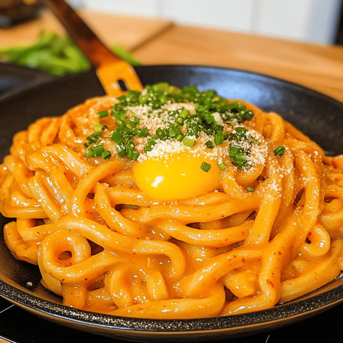 Cremige Gochujang Udon Nudeln in 20 Minuten