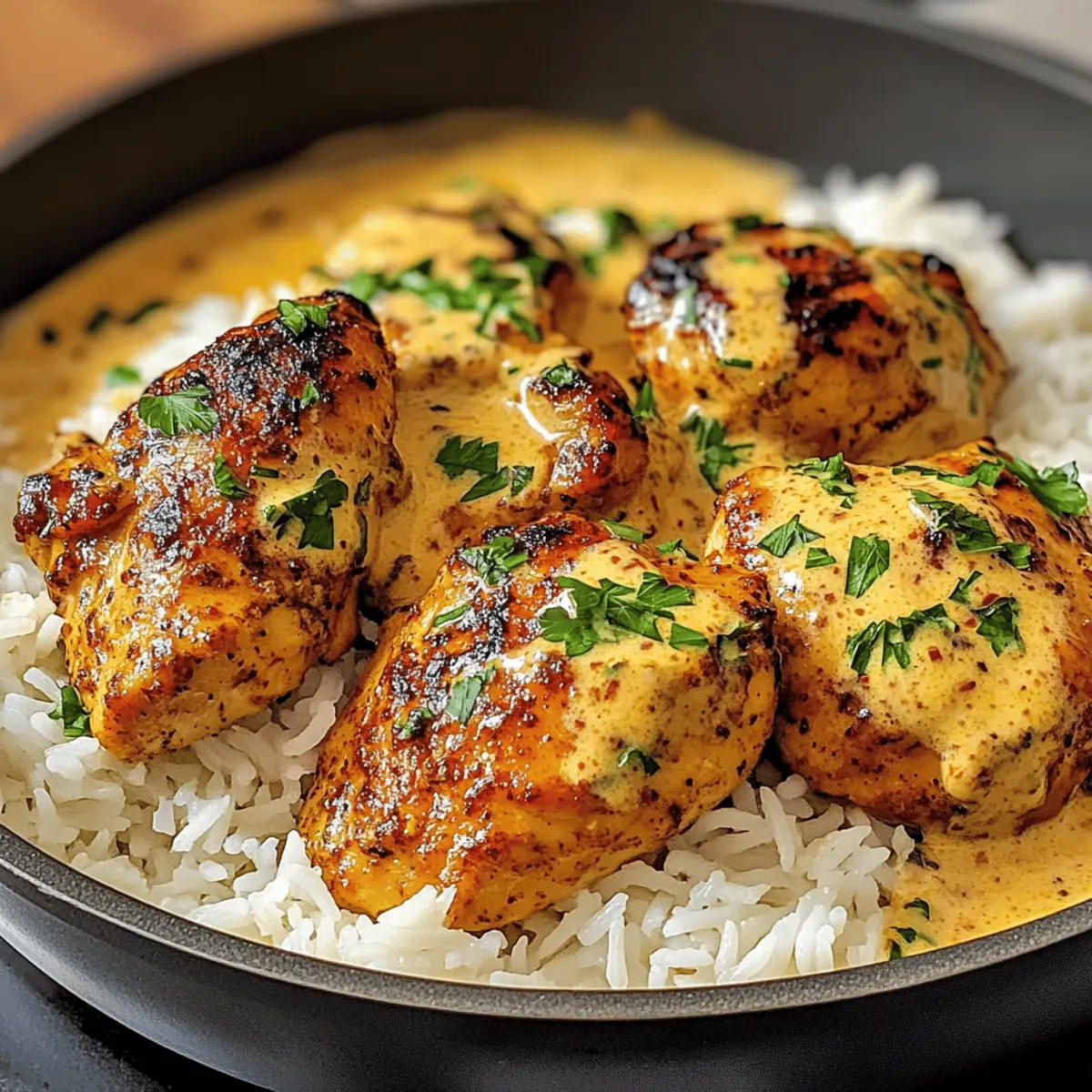Peri Peri Hähnchen mit cremigem Reis