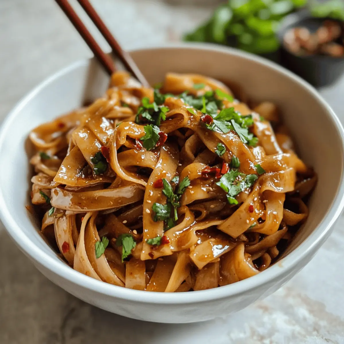 Hoisin-Chili-Öl-Nudeln blitzschnell zubereitet