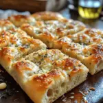 Knoblauch Parmesan Focaccia Brot