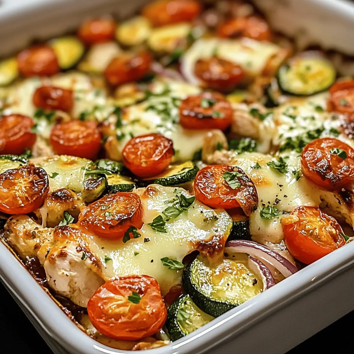 Mediterranes Hähnchen-Zucchini-Auflauf ganz einfach genießen