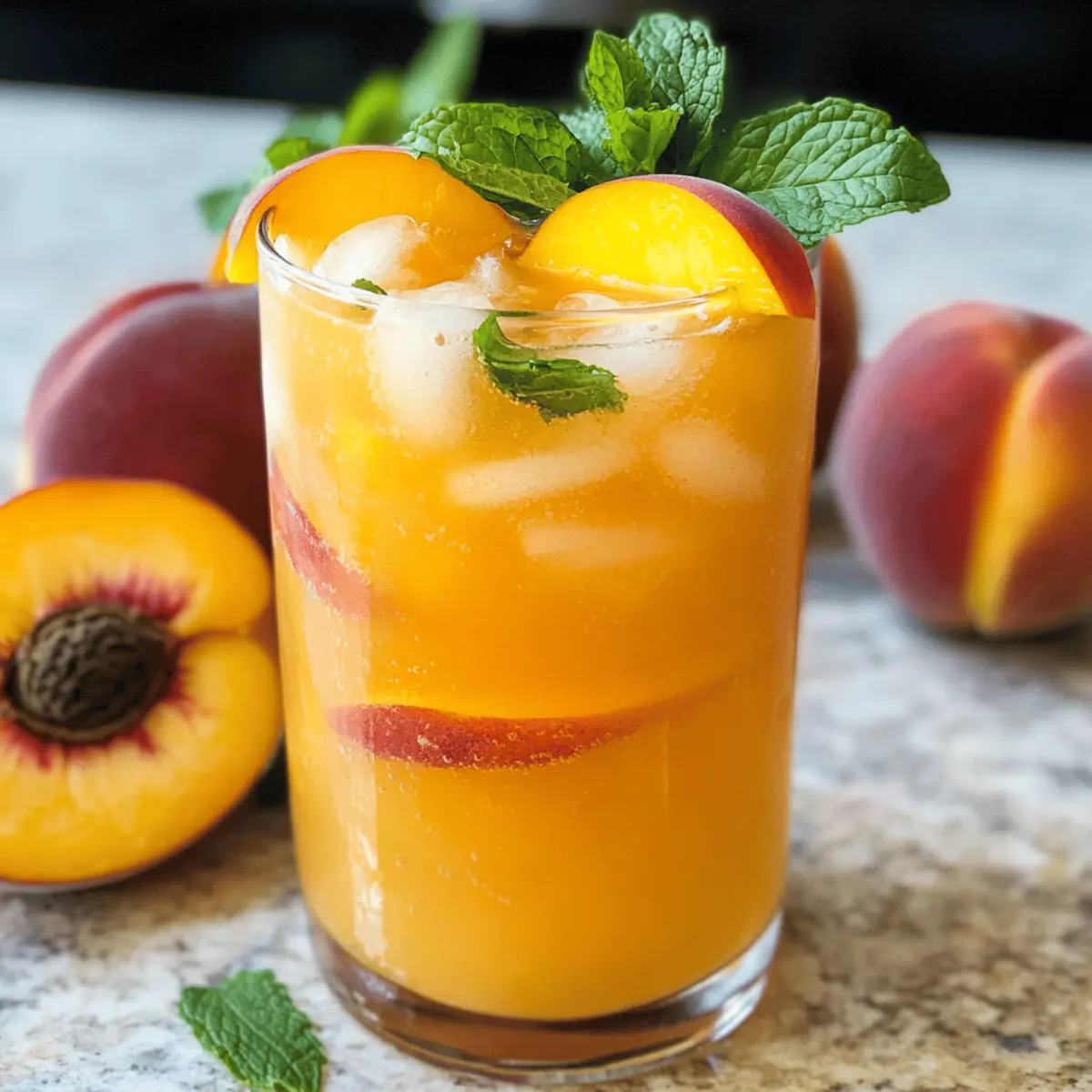Erfrischende Pfirsichlimonade für den Sommer