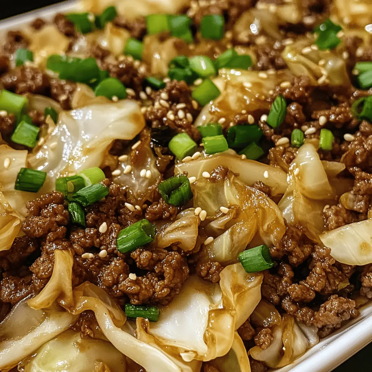 Mongolisches Rinderhackfleisch und Kohl in 25 Minuten