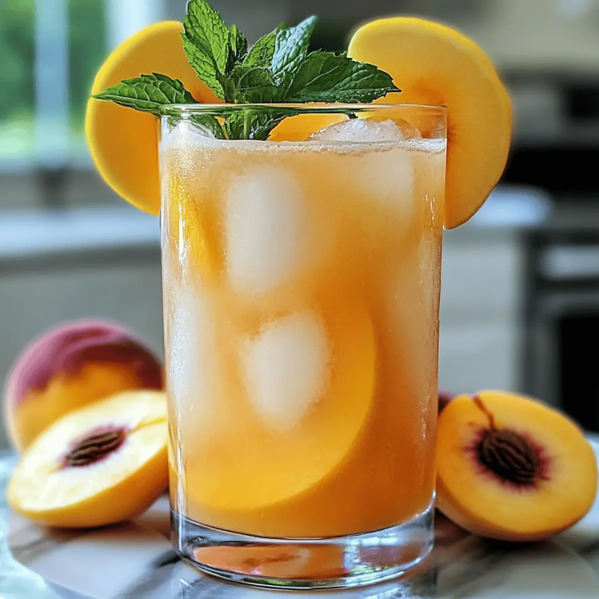 Erfrischende Pfirsichlimonade für heiße Sommertage