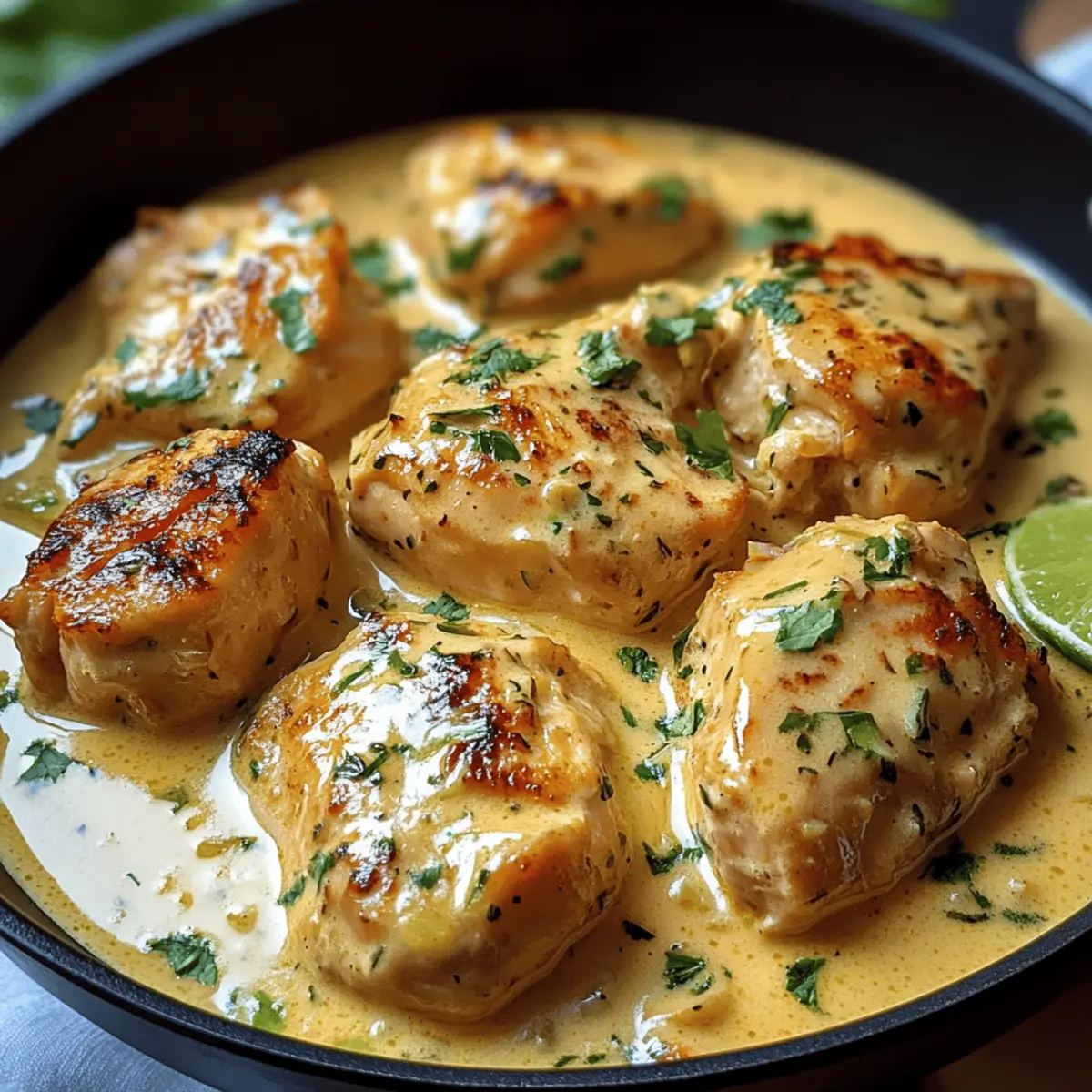 Zartes Hähnchen in Kokos-Limetten-Sauce genießen