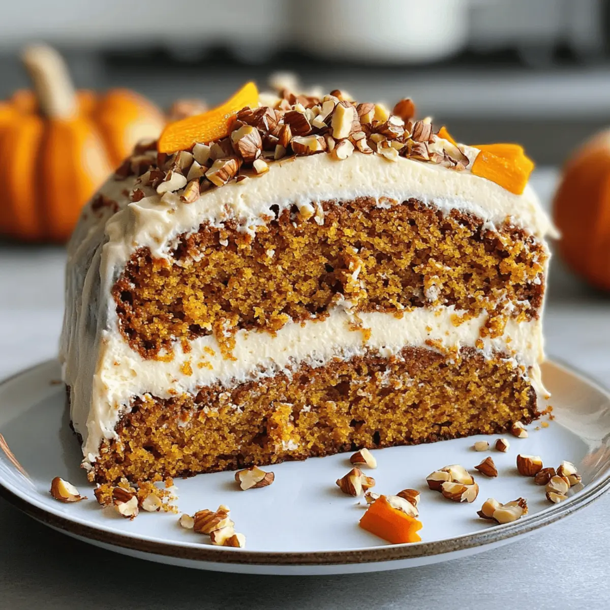 Saftiger Haselnuss Kürbis Kuchen für den Herbst