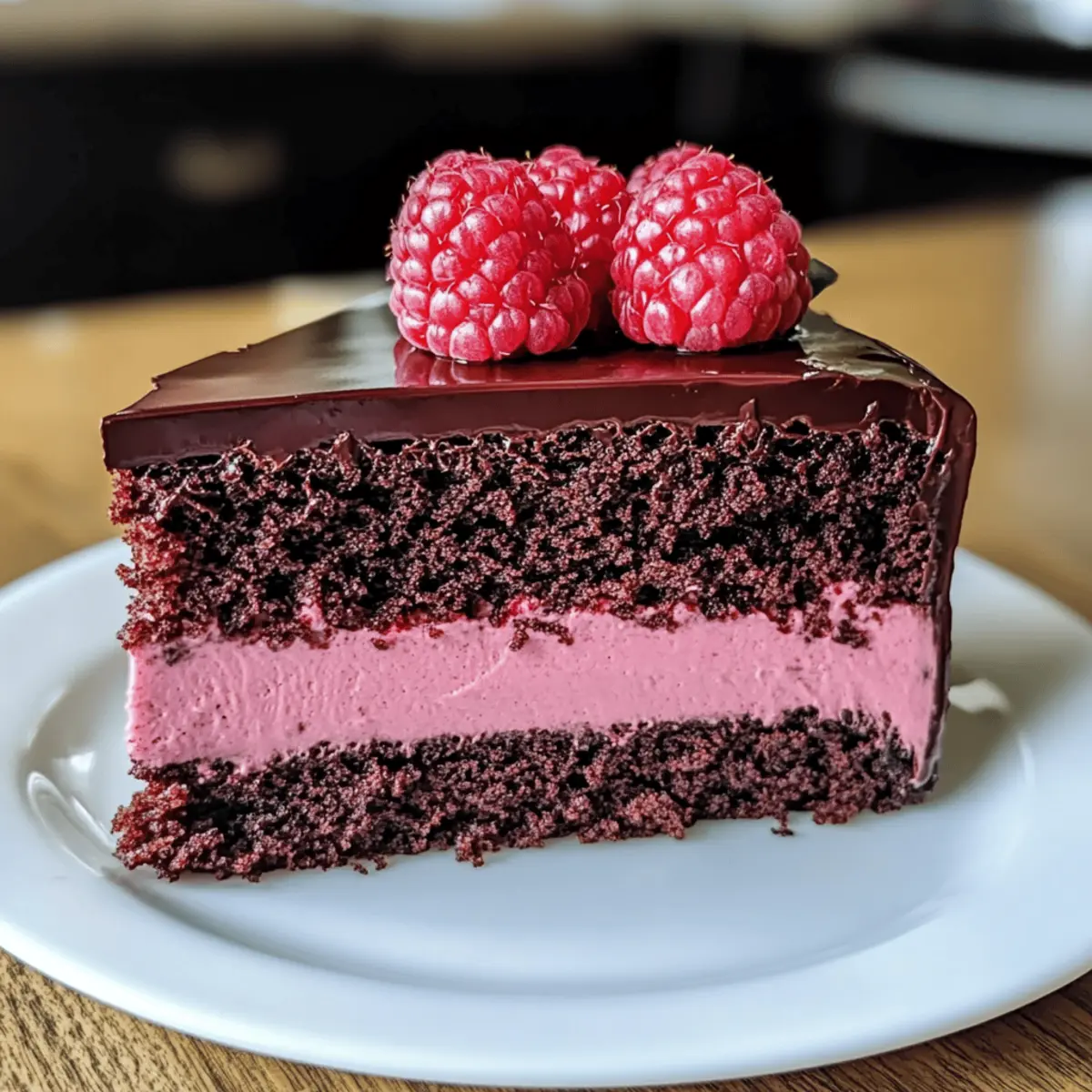 Dunkel Schokoladen Himbeer Mousse Kuchen: Ein Genuss!