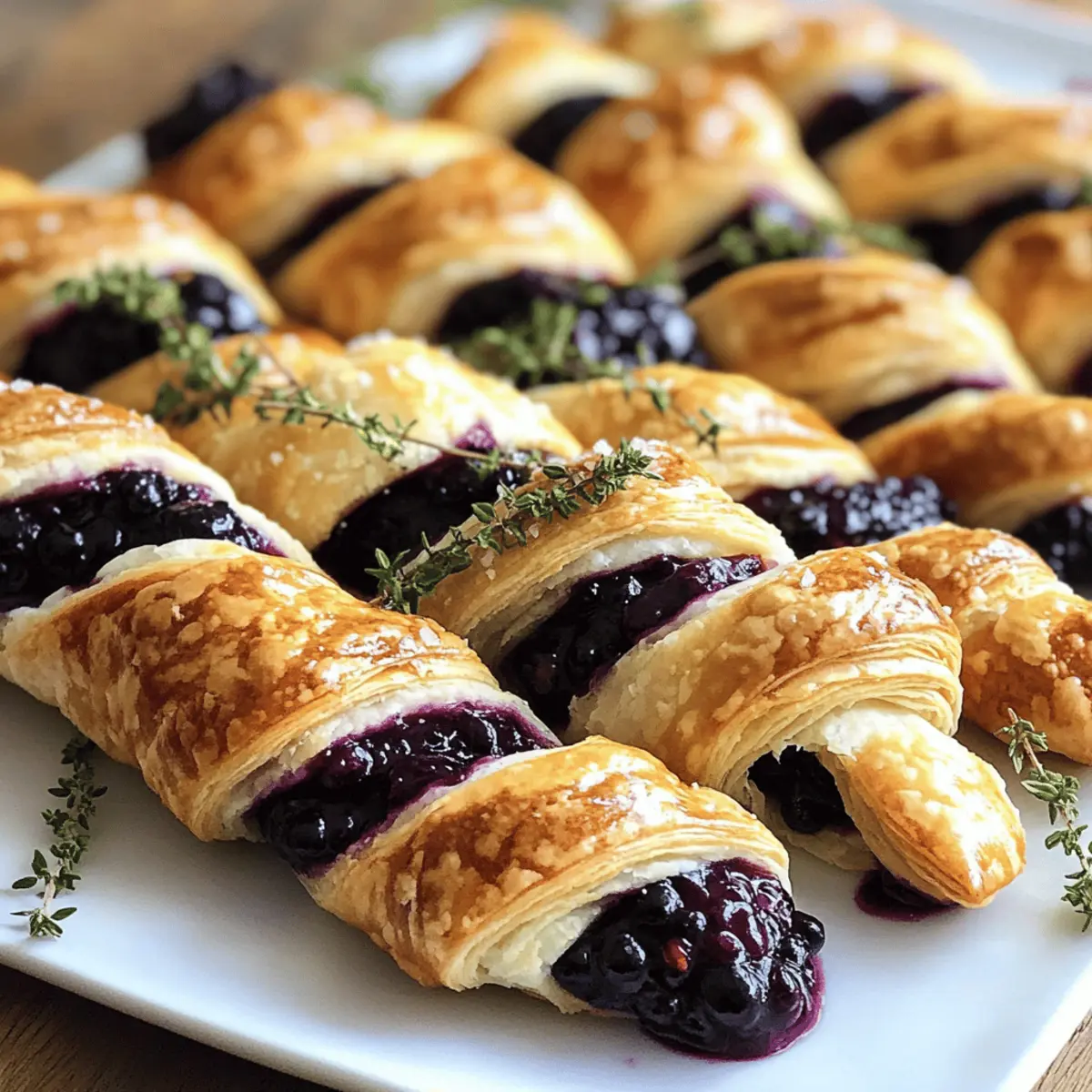 Brombeer Ziegenkäse Blätterteig Drehungen frisch genießen
