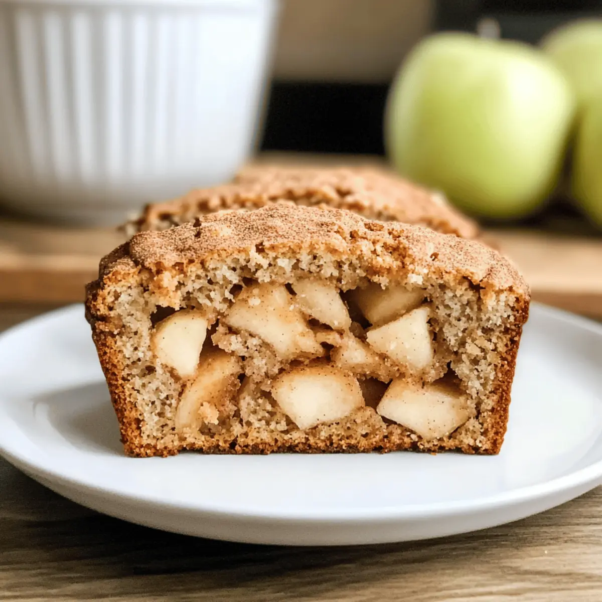 Gesundes Apfelbrot ohne Zucker und vegan
