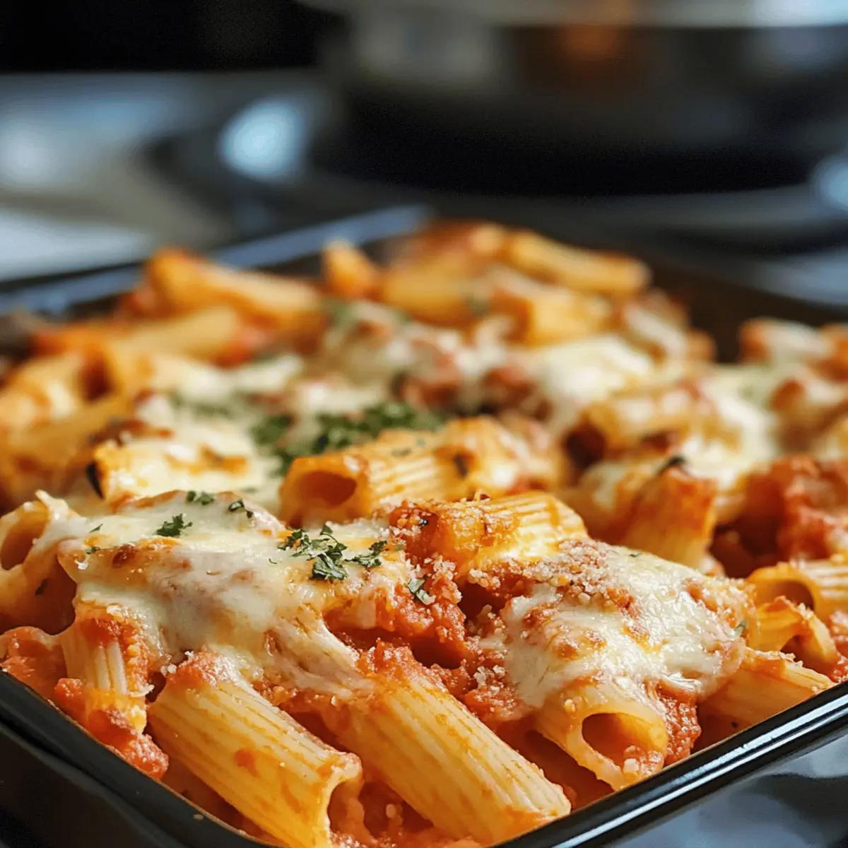 Einfacher Rigatoni Auflauf für die ganze Familie