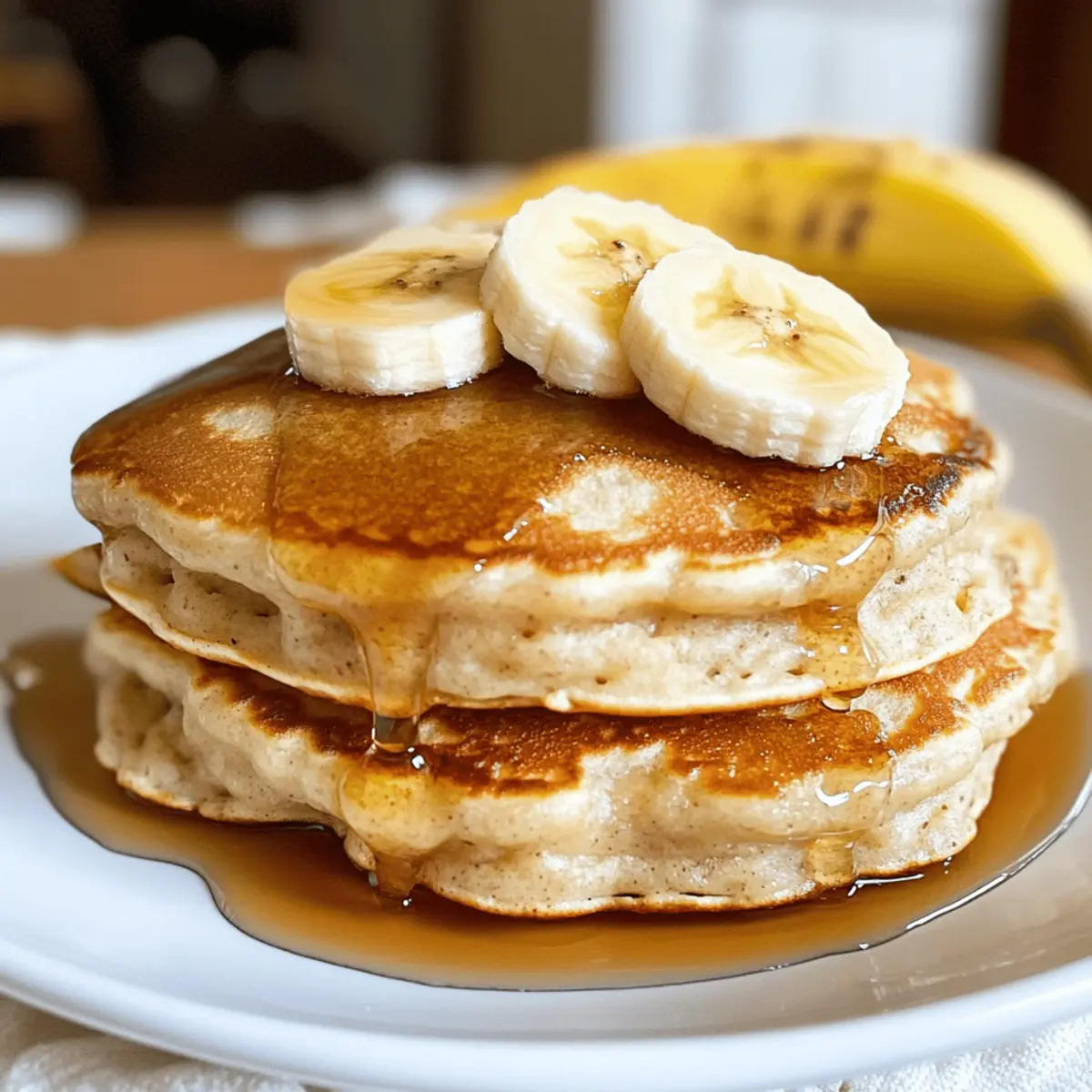 Brauner Zucker Bananen Pfannkuchen ganz fluffig