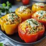 Gefüllte Paprika mit Reis und Feta