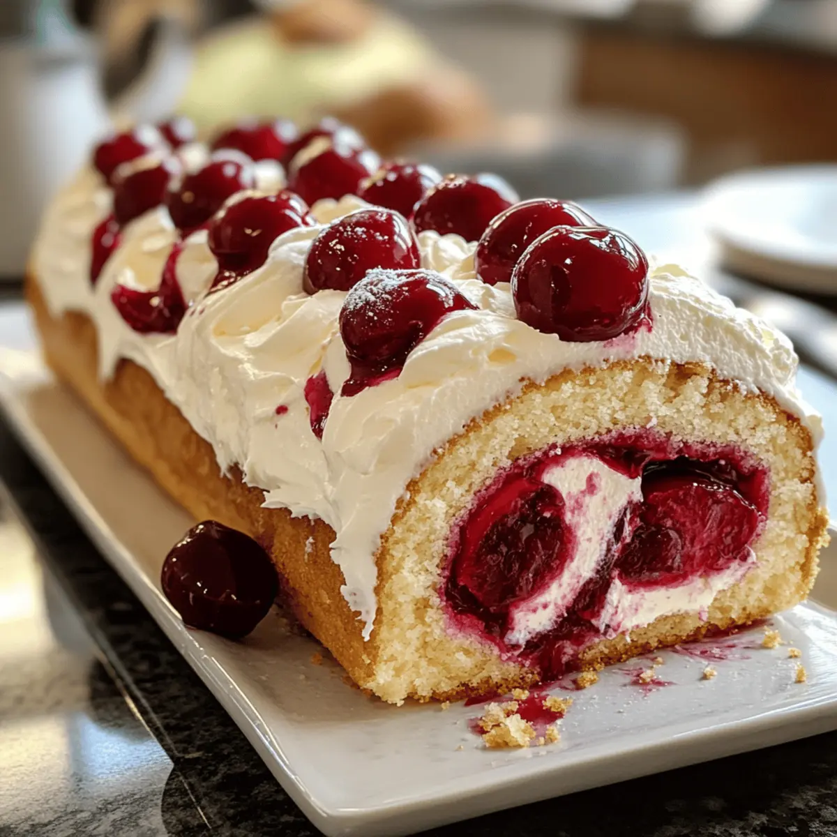 Kirschenkäsekuchen-Rolle für den süßen Genuss