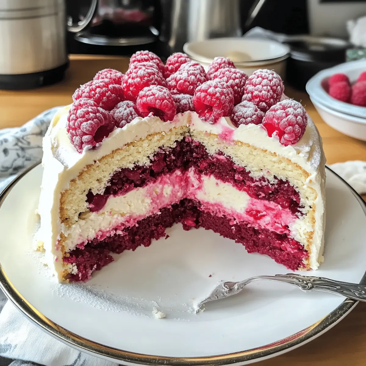 Weiße Schokolade Himbeer Traumkuchen für jeden Anlass