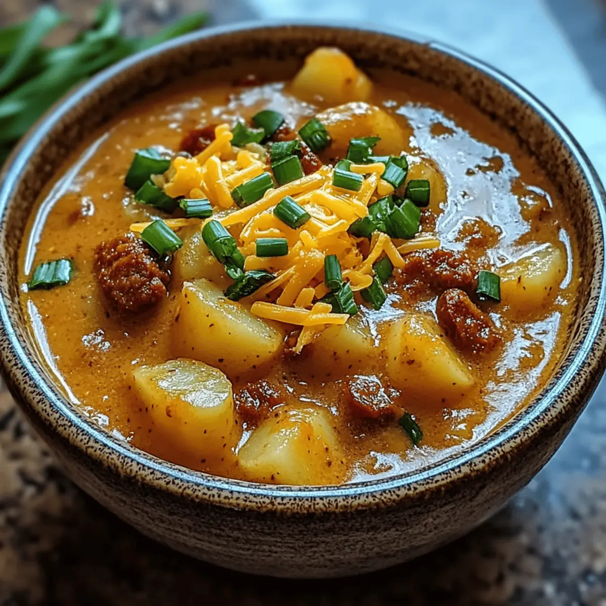 Cremige Chorizo Kartoffelsuppe für kalte Tage