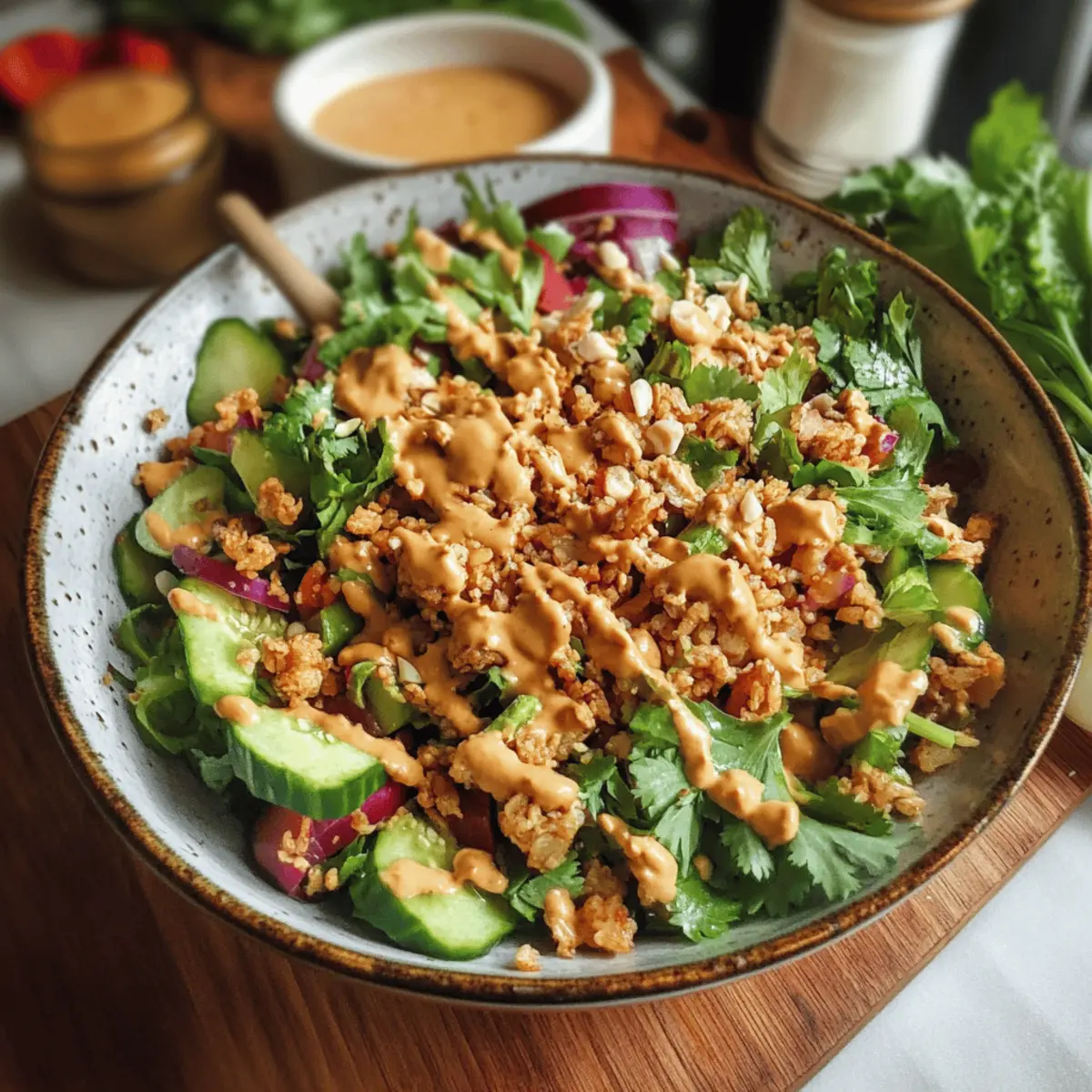 Satay knuspriger Reissalat für den perfekten Genuss