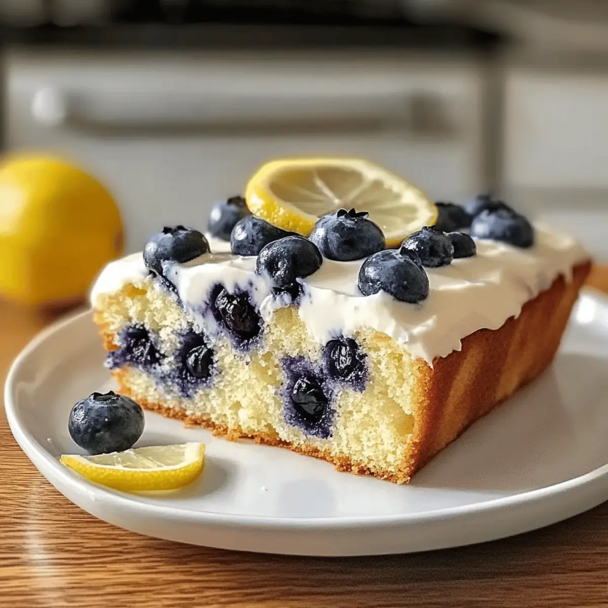 Leichter Joghurtkuchen mit Blaubeeren und Zitrone genießen