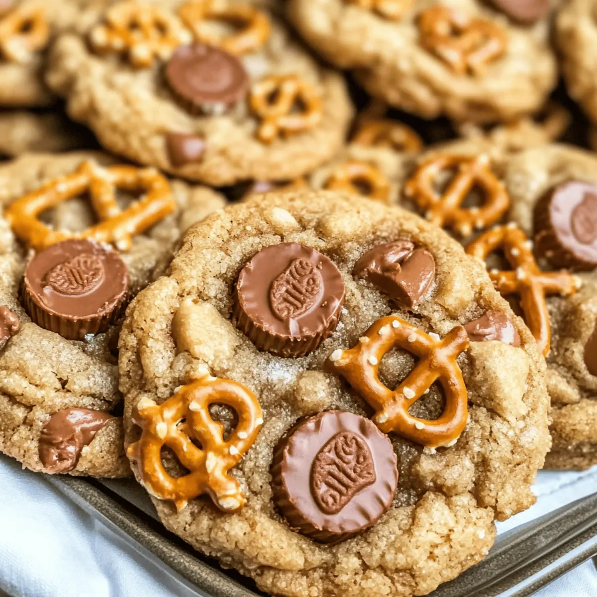 Erdnussbutter-Tassenkekse mit Brezeln ganz einfach
