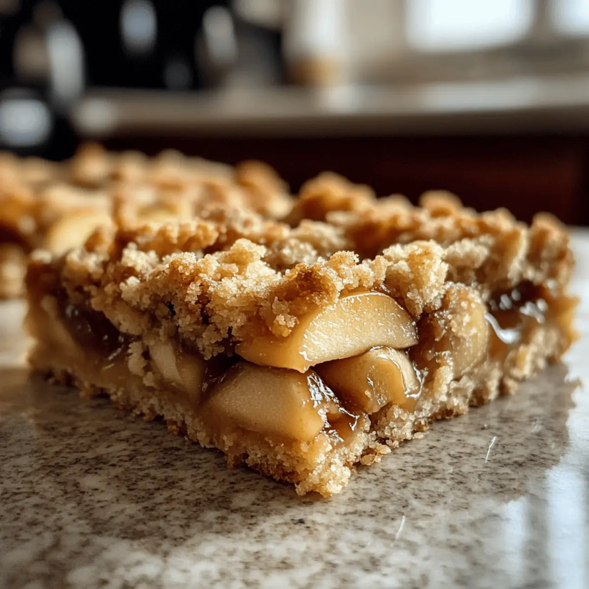 Gesalzene Karamell-Apfel-Crumble-Riegel für den Herbst