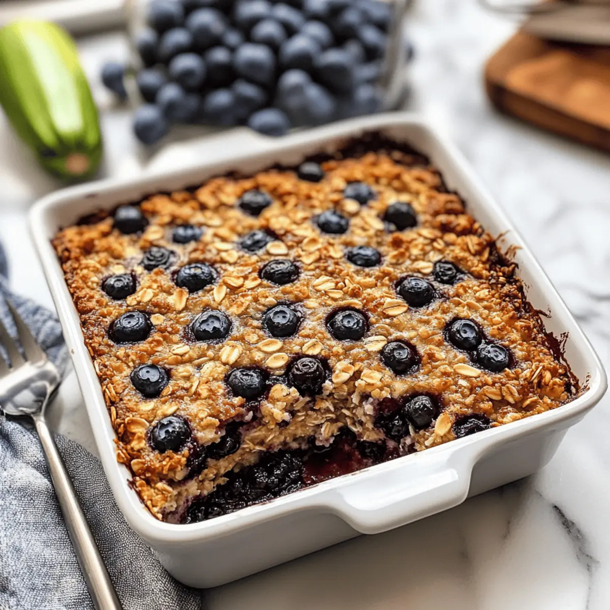 Zucchini Heidelbeer Gebackenes Haferflocken für jeden Tag