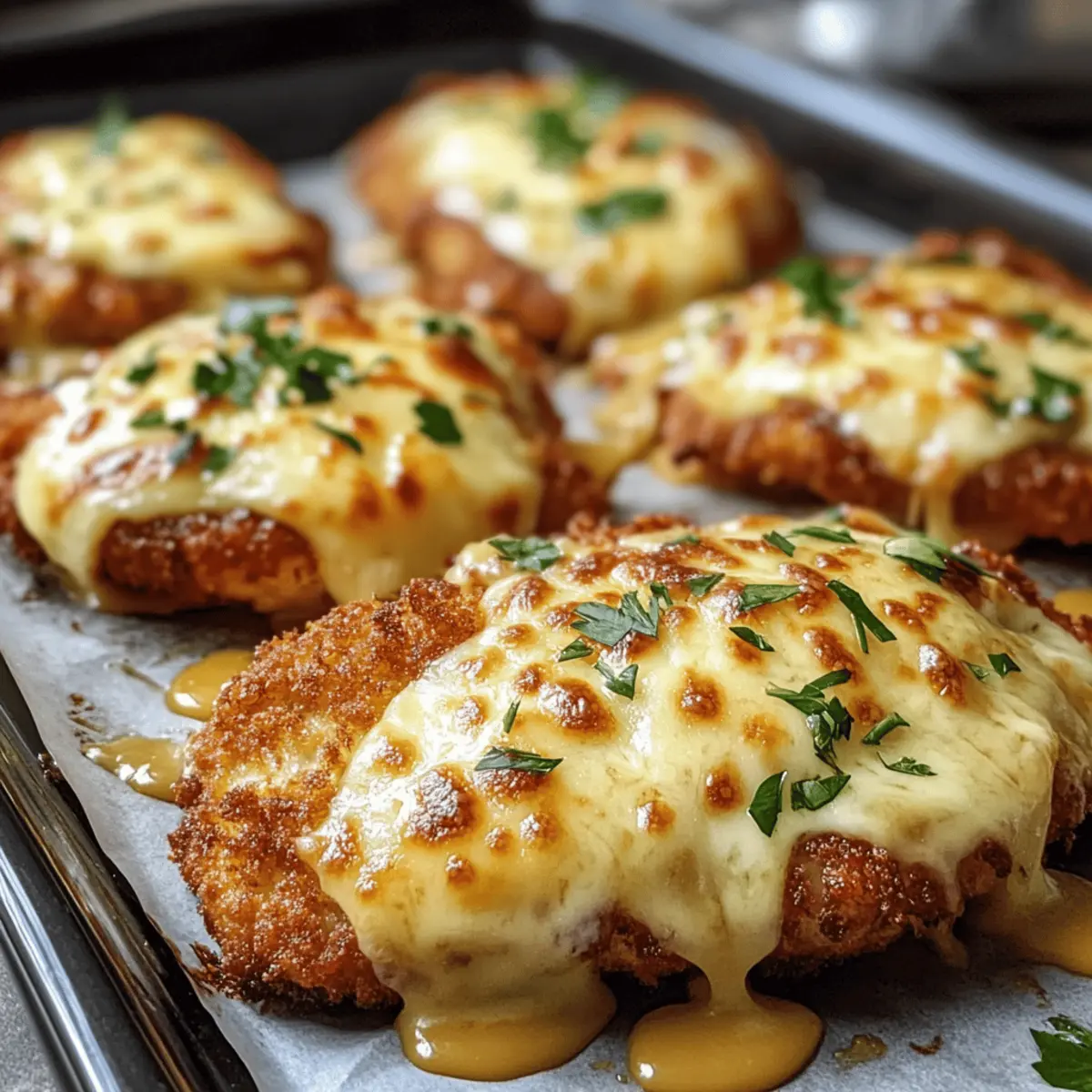 Überbackene Partyschnitzel aus dem Ofen leicht gemacht