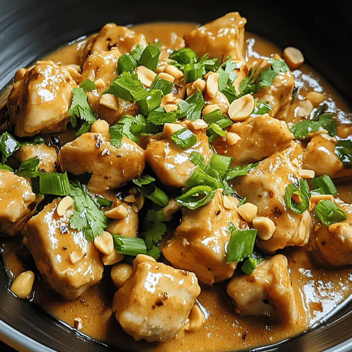 Thailändisches Erdnuss-Hühnchen für Genussmomenten