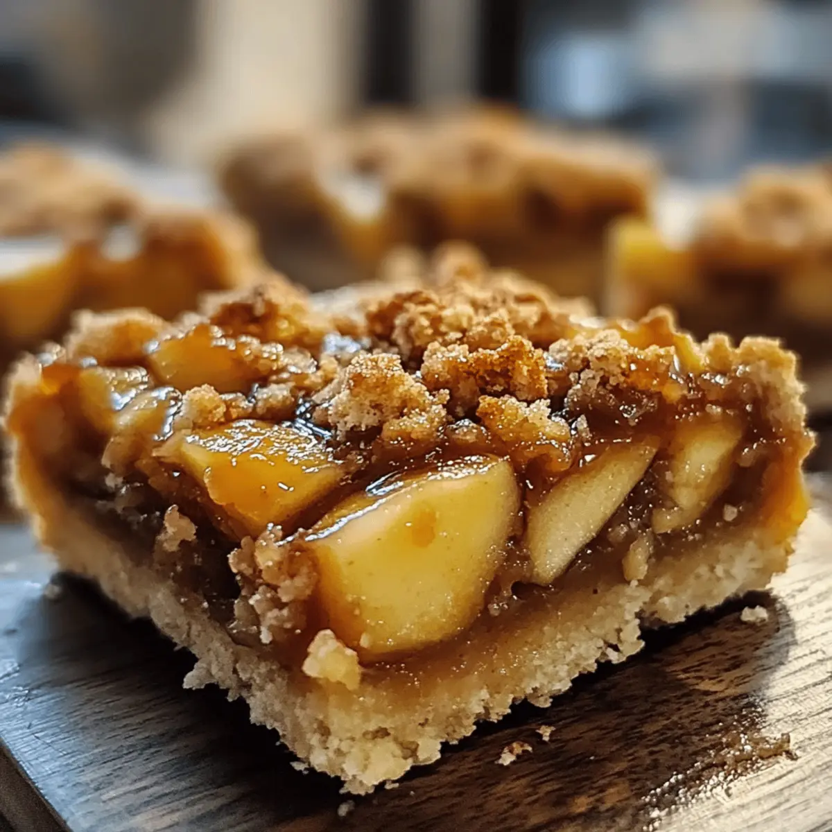 Karamellisierte Apfel-Streusel-Riegel selbstgemacht
