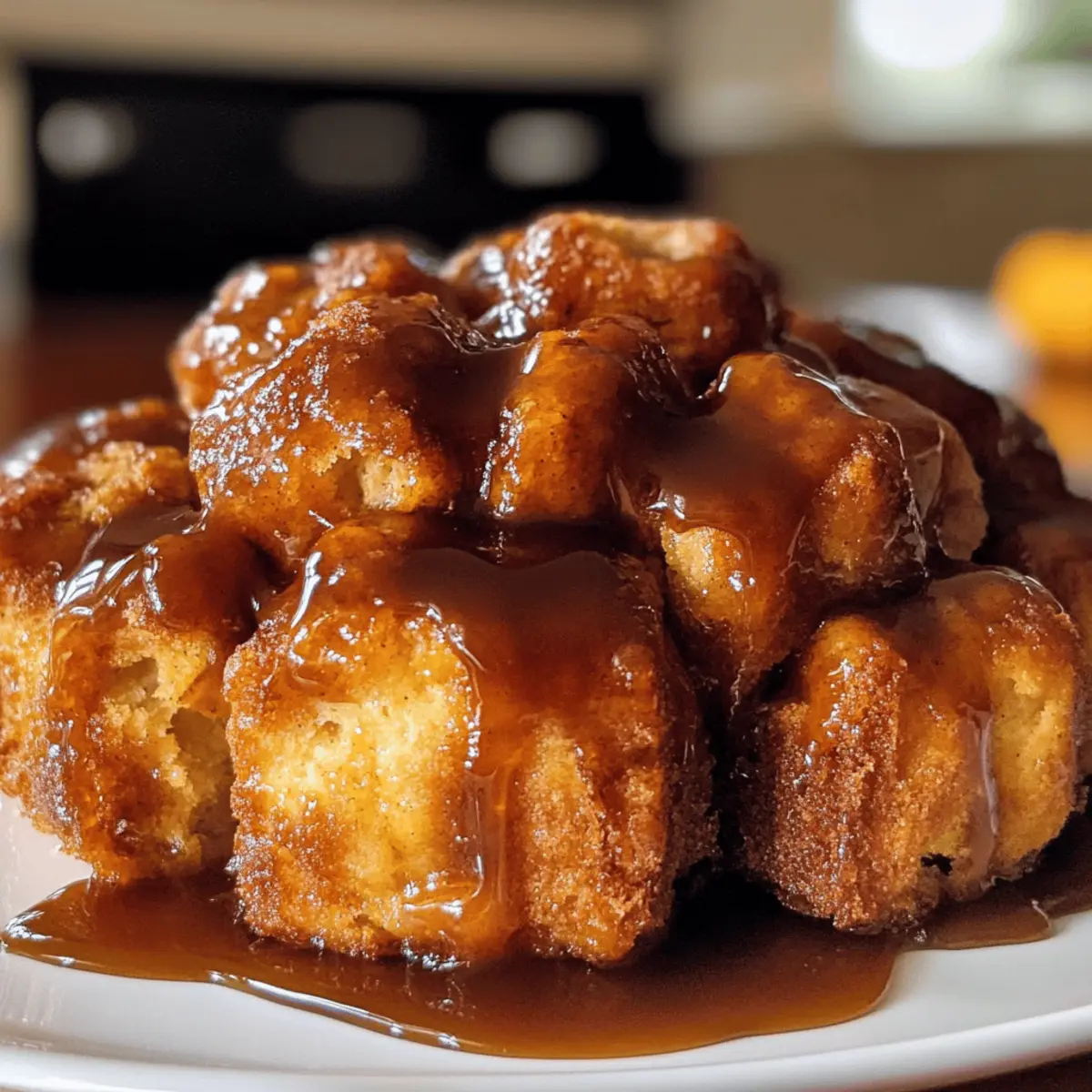 Kürbisgewürz Affenbrot mit Karamellsauce