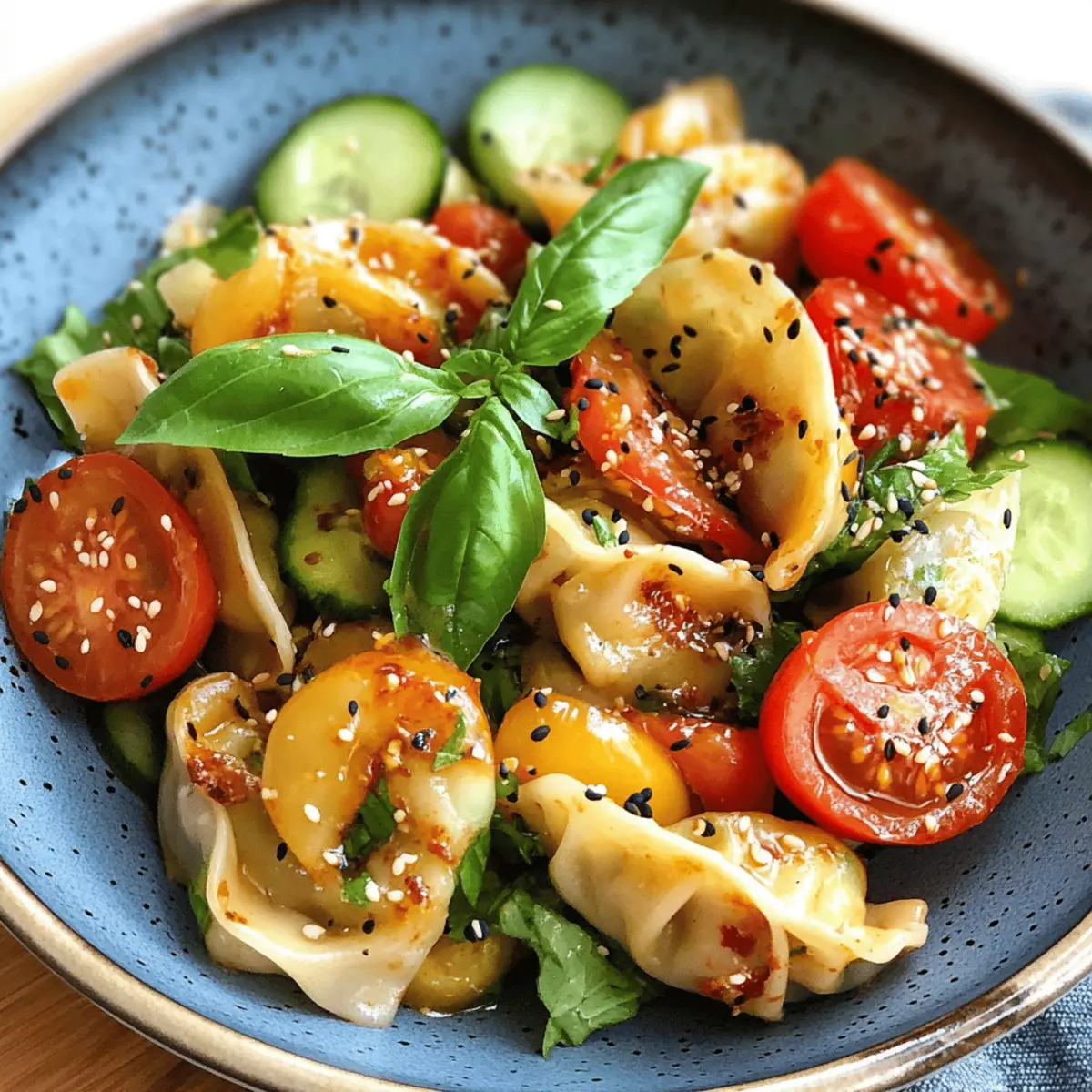 Erfrischender Potsticker-Salat für schnelle Abende
