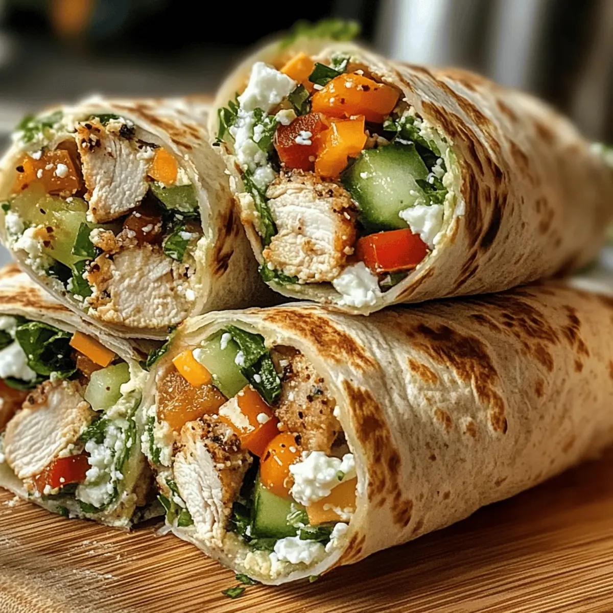 Geschmackvolle Hähnchen- und Hummus-Gemüse-Wraps schnell zubereitet