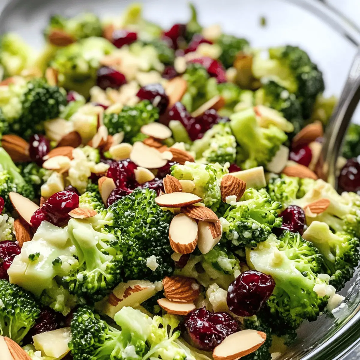 Brokkoli Crunch Salat mit zitronigem Dressing