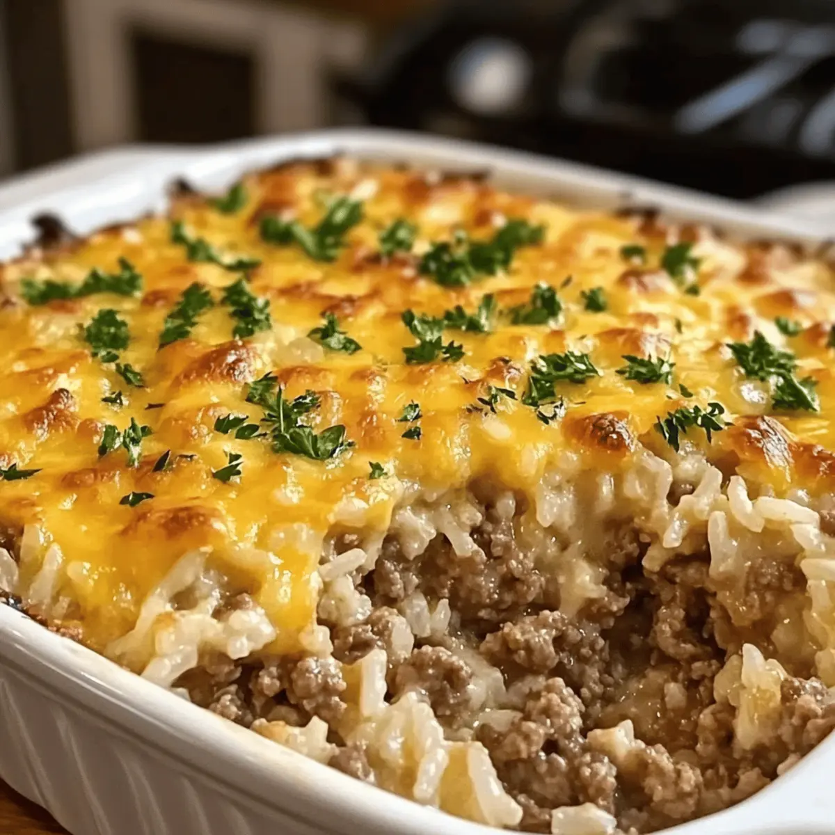 Käse-Hackfleisch-Reis-Auflauf für die ganze Familie