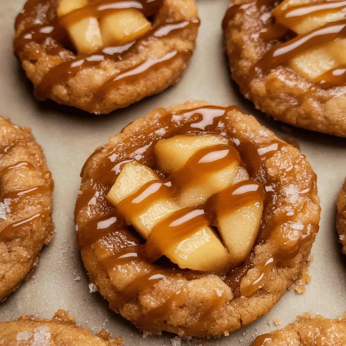 Apfelkuchenplätzchen mit Salzkaramell-Topping