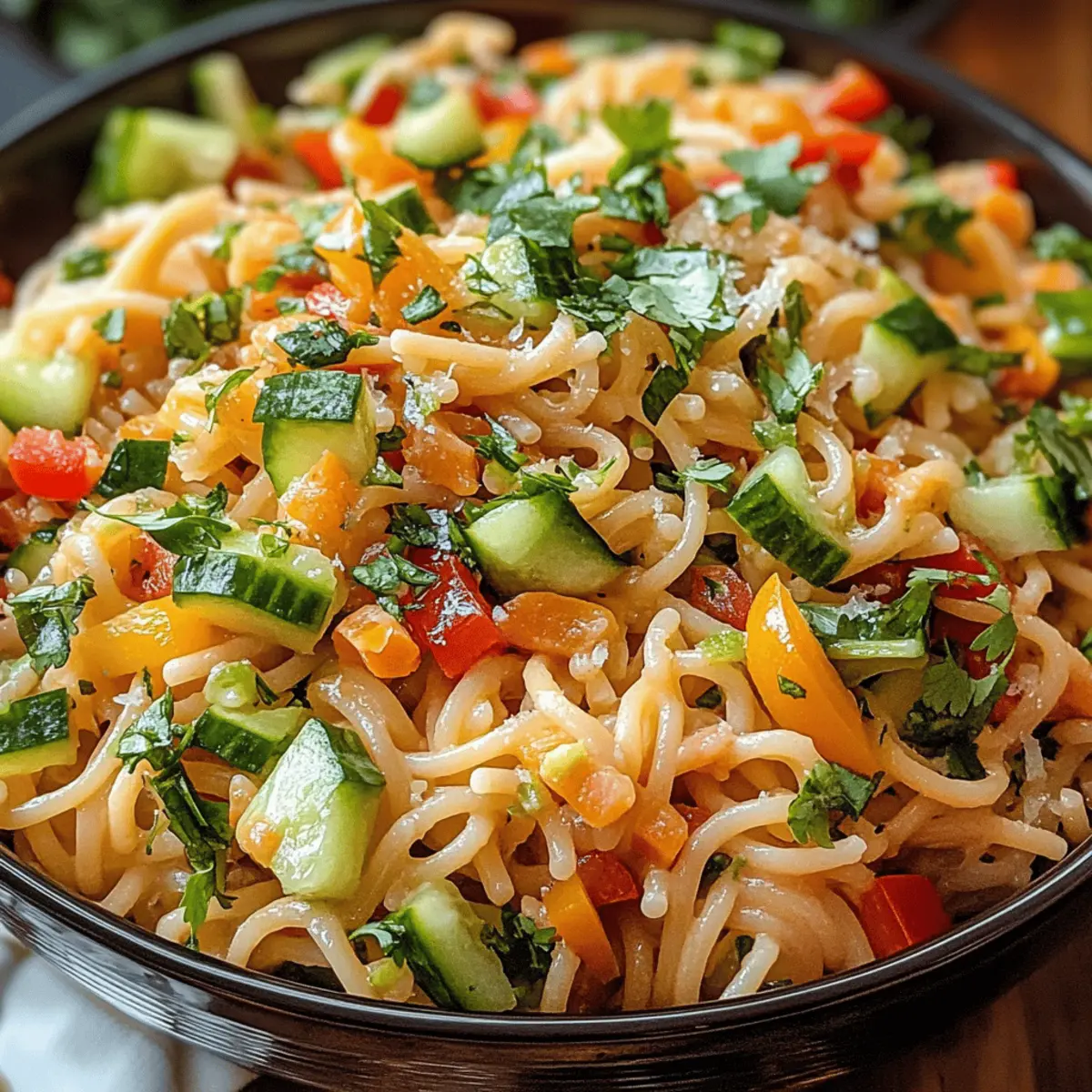 Limetten Crunch Nudelsalat für den perfekten Sommergenuss