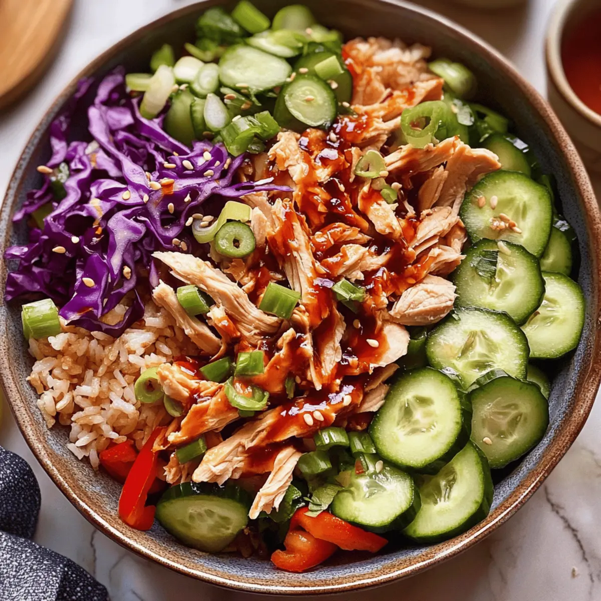 Teriyaki-Hähnchen-Crispy-Reis-Salat leicht gemacht