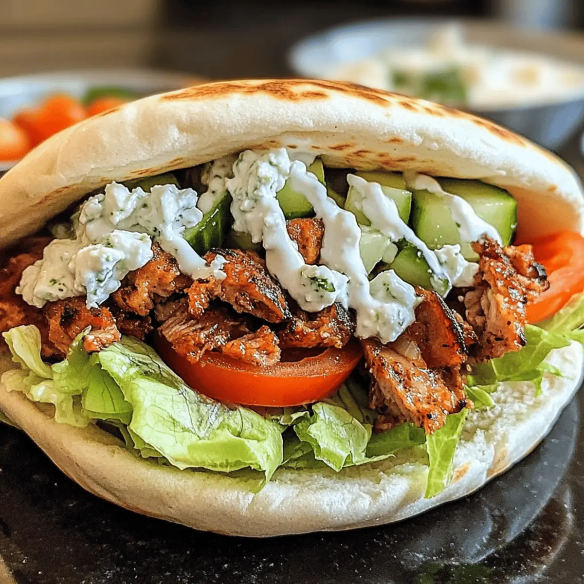Leckerer Gyros Pita Wrap für die ganze Familie