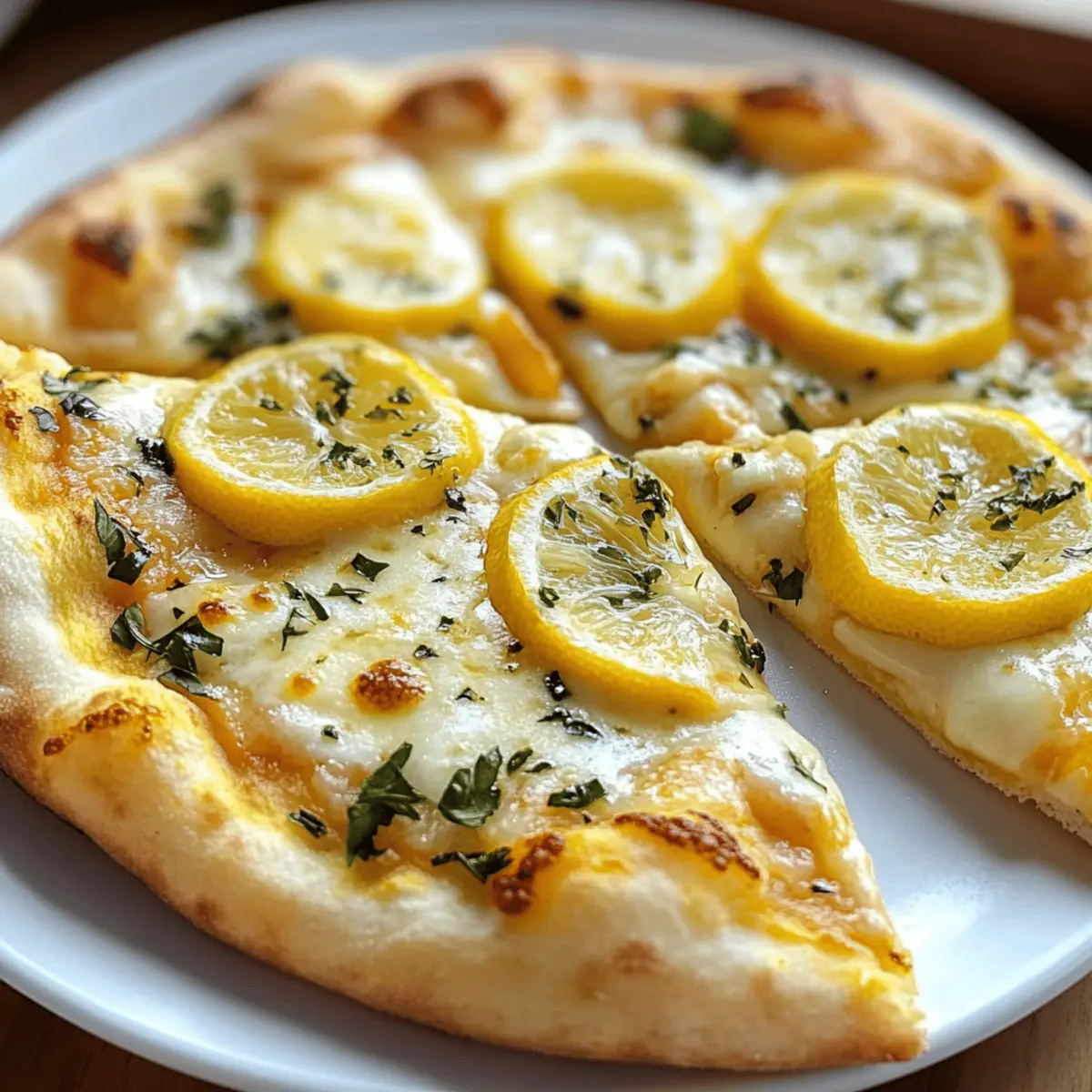 Zitronenpizza mit frischer Mozzarella zaubern
