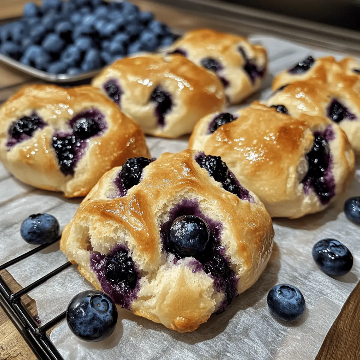 Schnelle Heidelbeer-Quarkbrötchen für leckeren Genuss