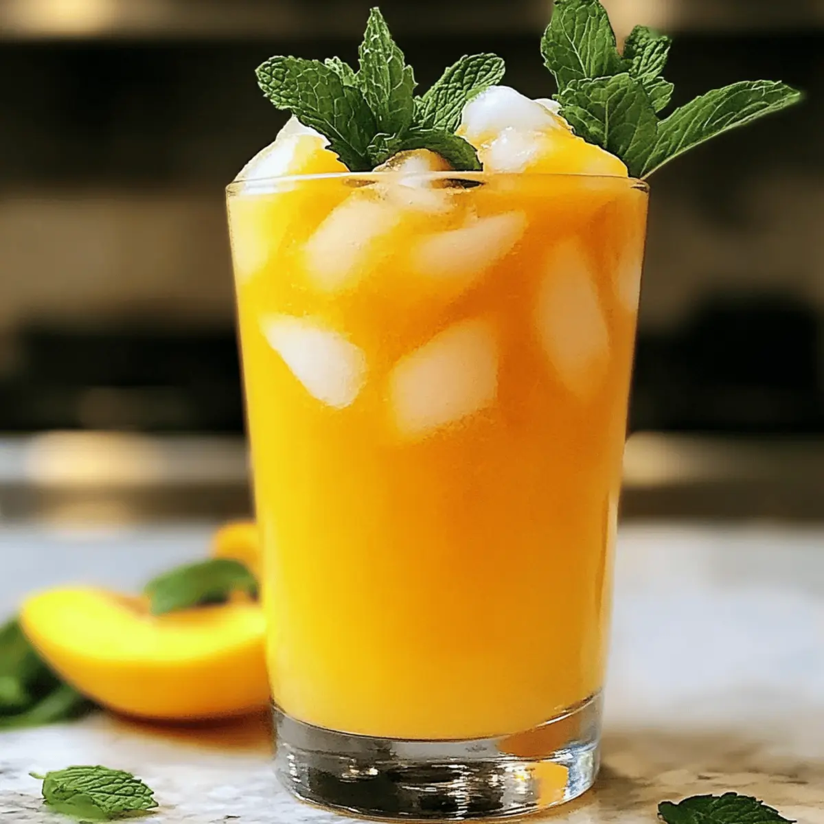 Einfache gefrorene Pfirsiche für heiße Tage