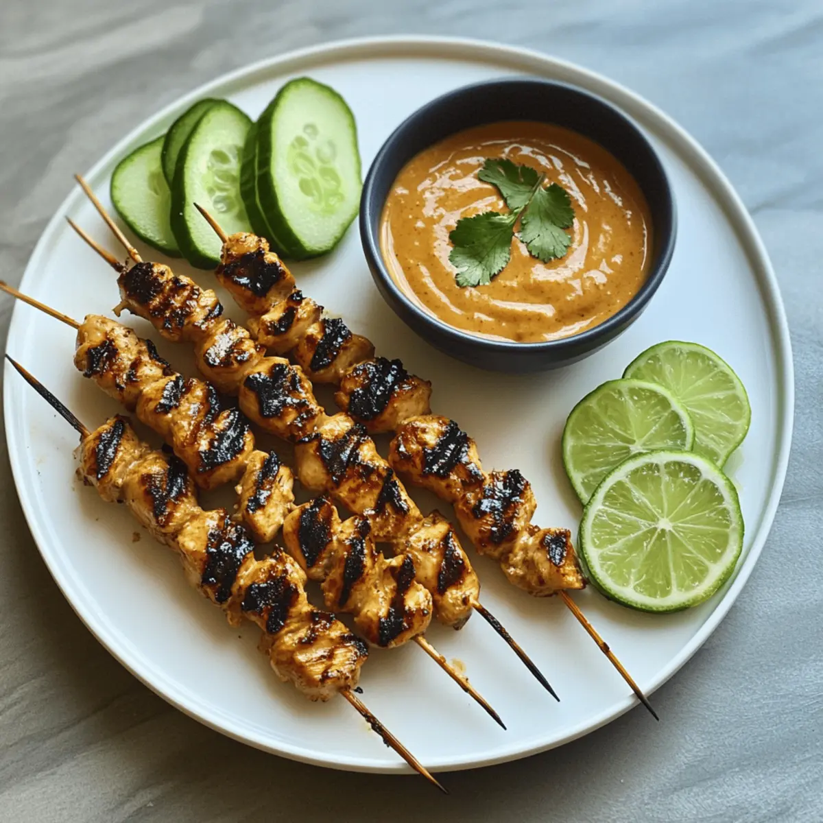 Hähnchen-Satay-Spieße mit Erdnusssauce ganz leicht