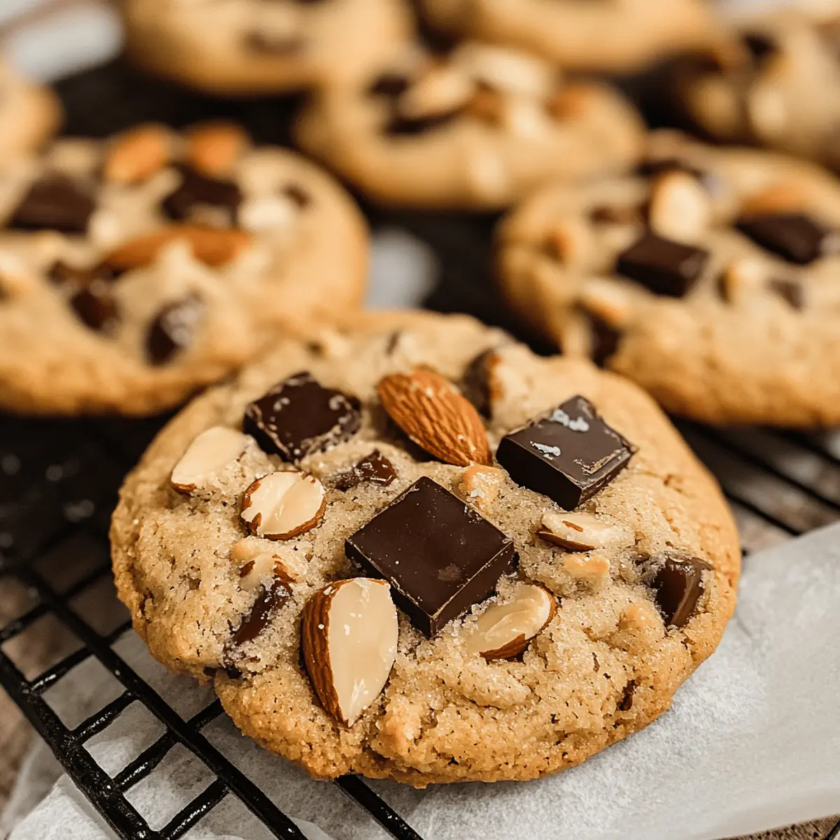 Weiche Mandel Zimt Kekse mit dunkler Schokolade Rezept