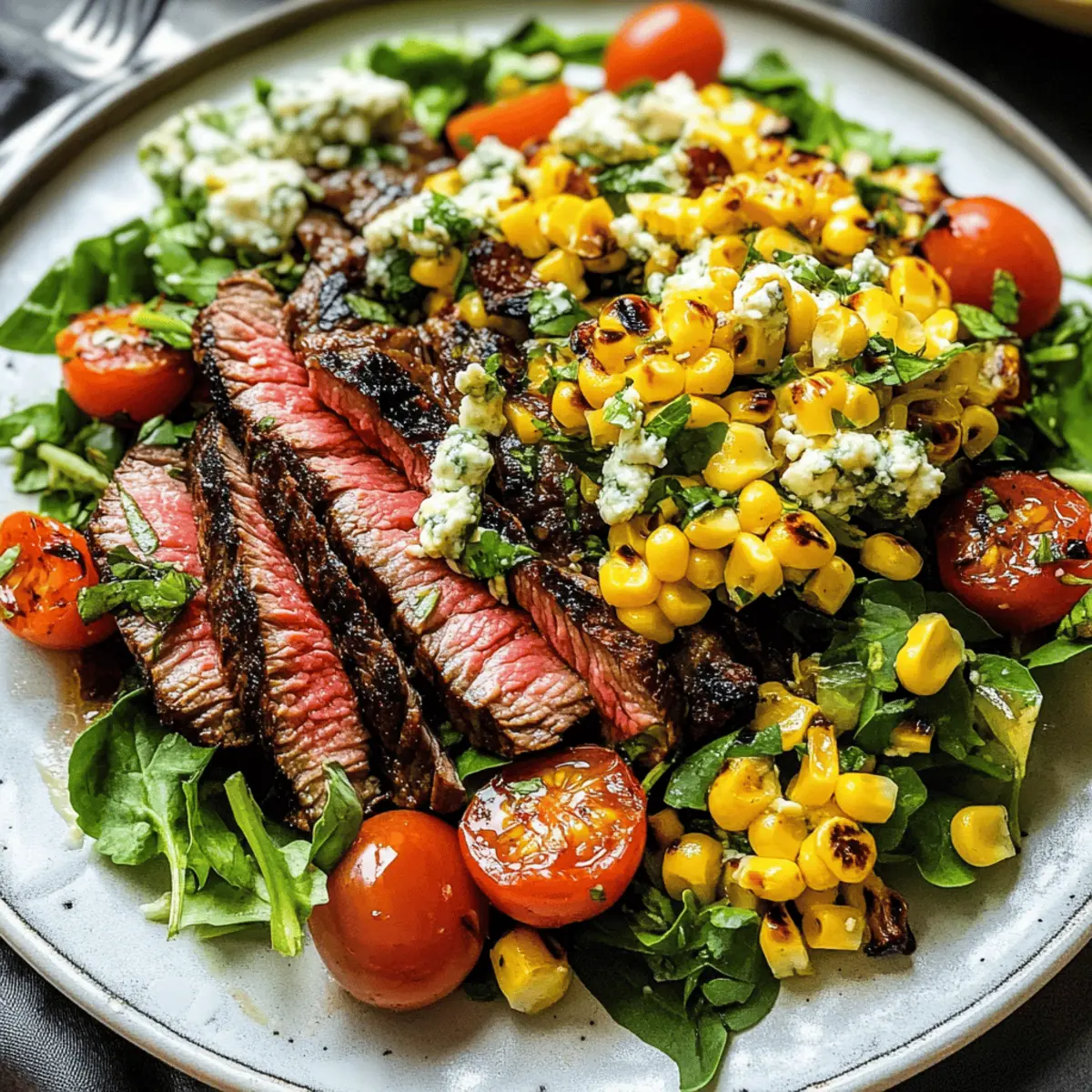 Gegrillter Balsamico-Steak-Salat mit Gorgonzola