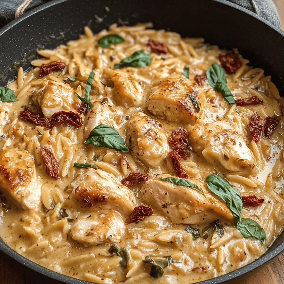 Ein Topf Heirate Mich Hühnchen Orzo Kunstwerk