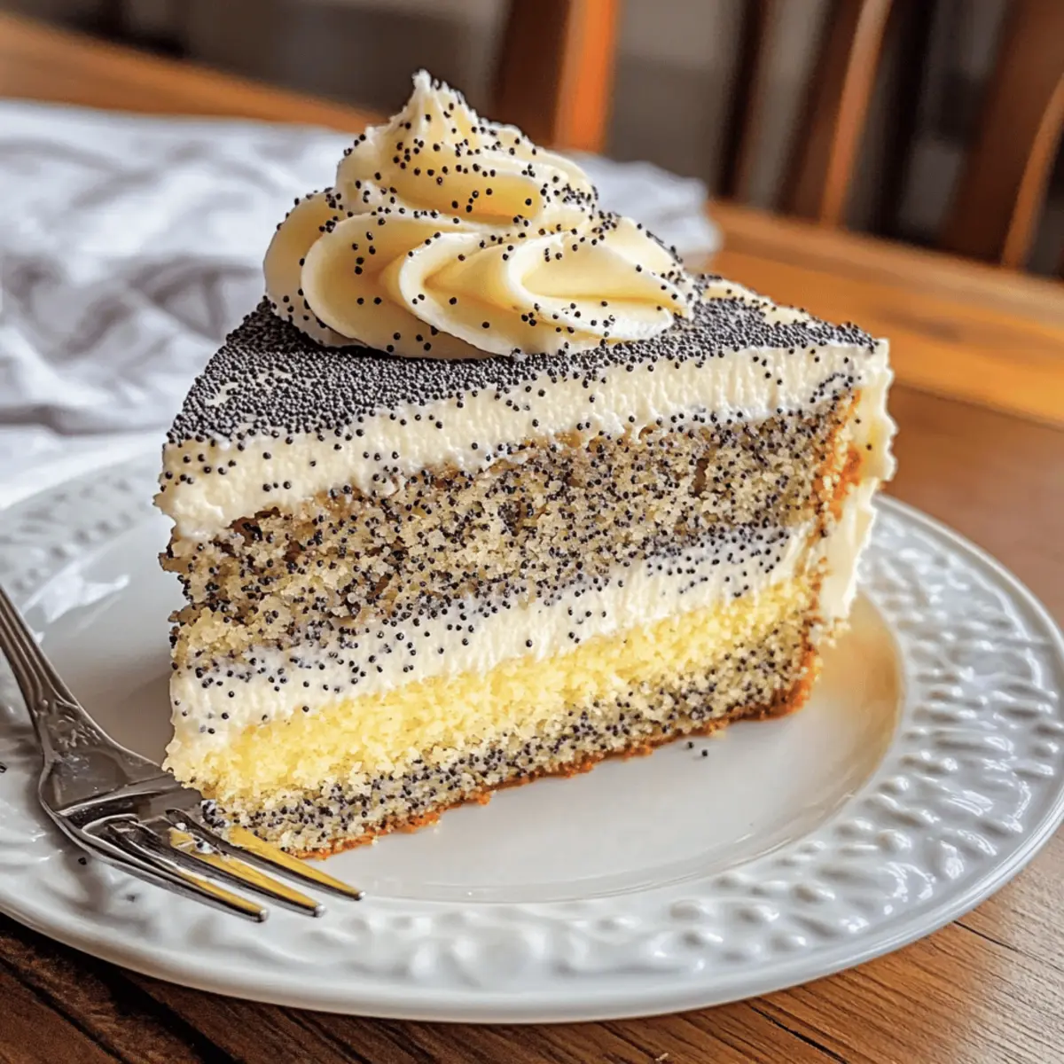 Saftiger Mohnkuchen mit Pudding und Schmand