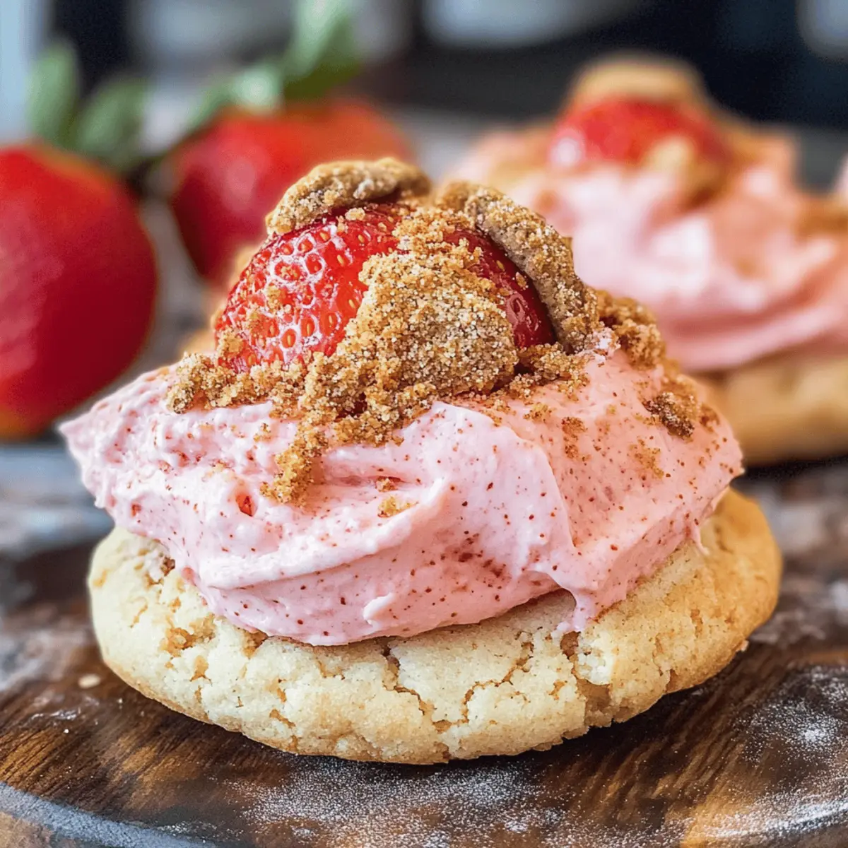 Erdbeer Crunch Cookies für nostalgischen Genuss