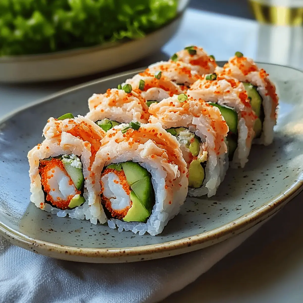 Scharfe Krabbenrolle für dein Sushi-Vergnügen
