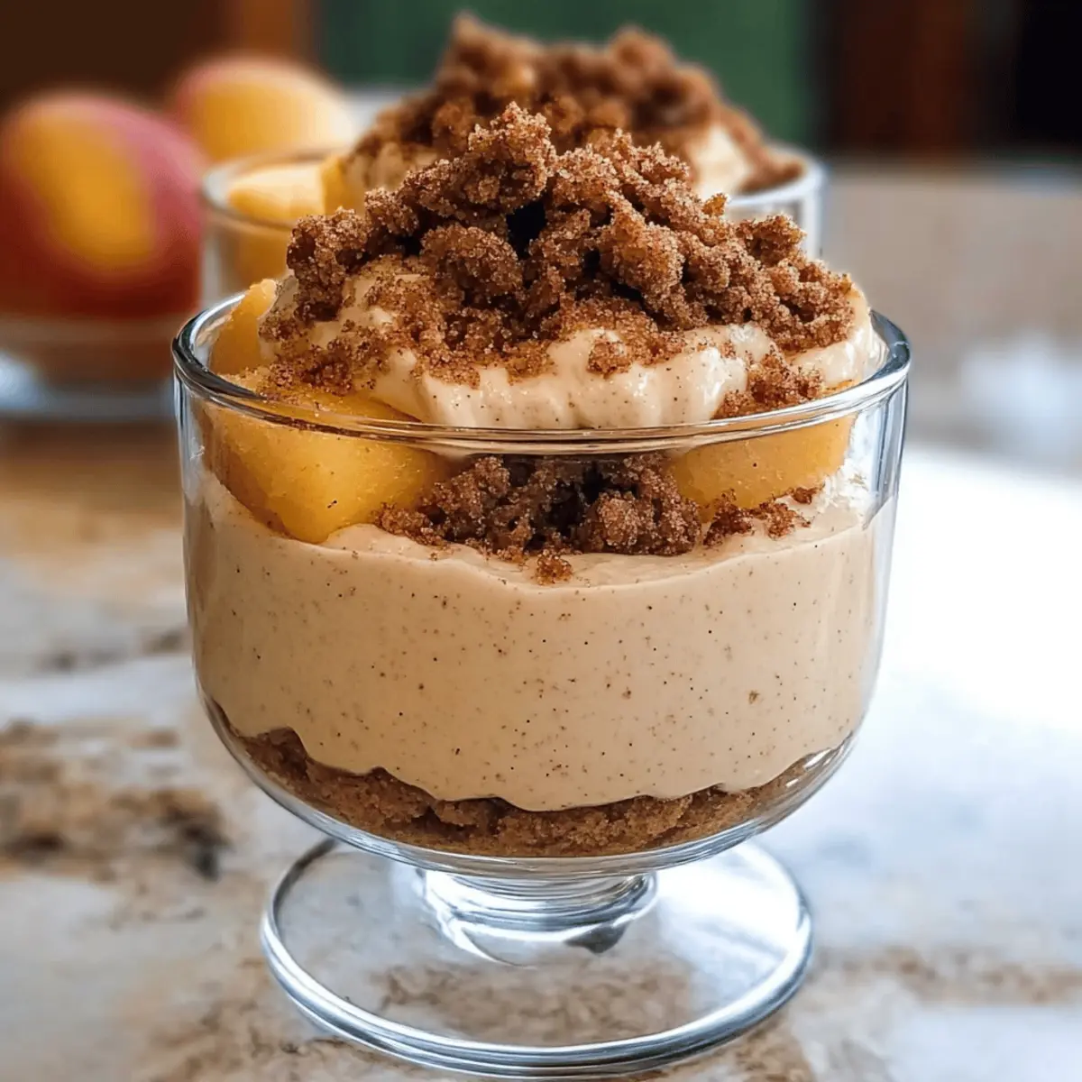 Pfirsichmousse mit Zimt-Crunch: Süßer Genuss für Sommer