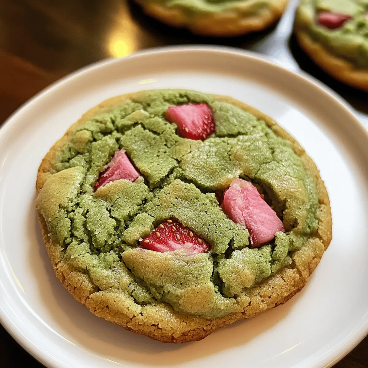 Doppelte Erdbeer-Schokoladen-Matcha-Kekse genießen