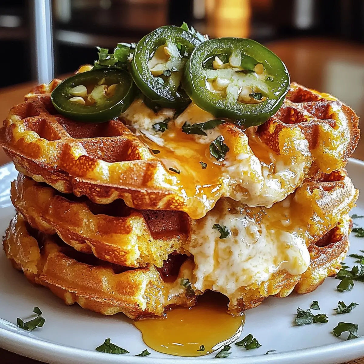 Cheddar Jalapeño Maisbrot Waffeln für dein Brunch-Glück