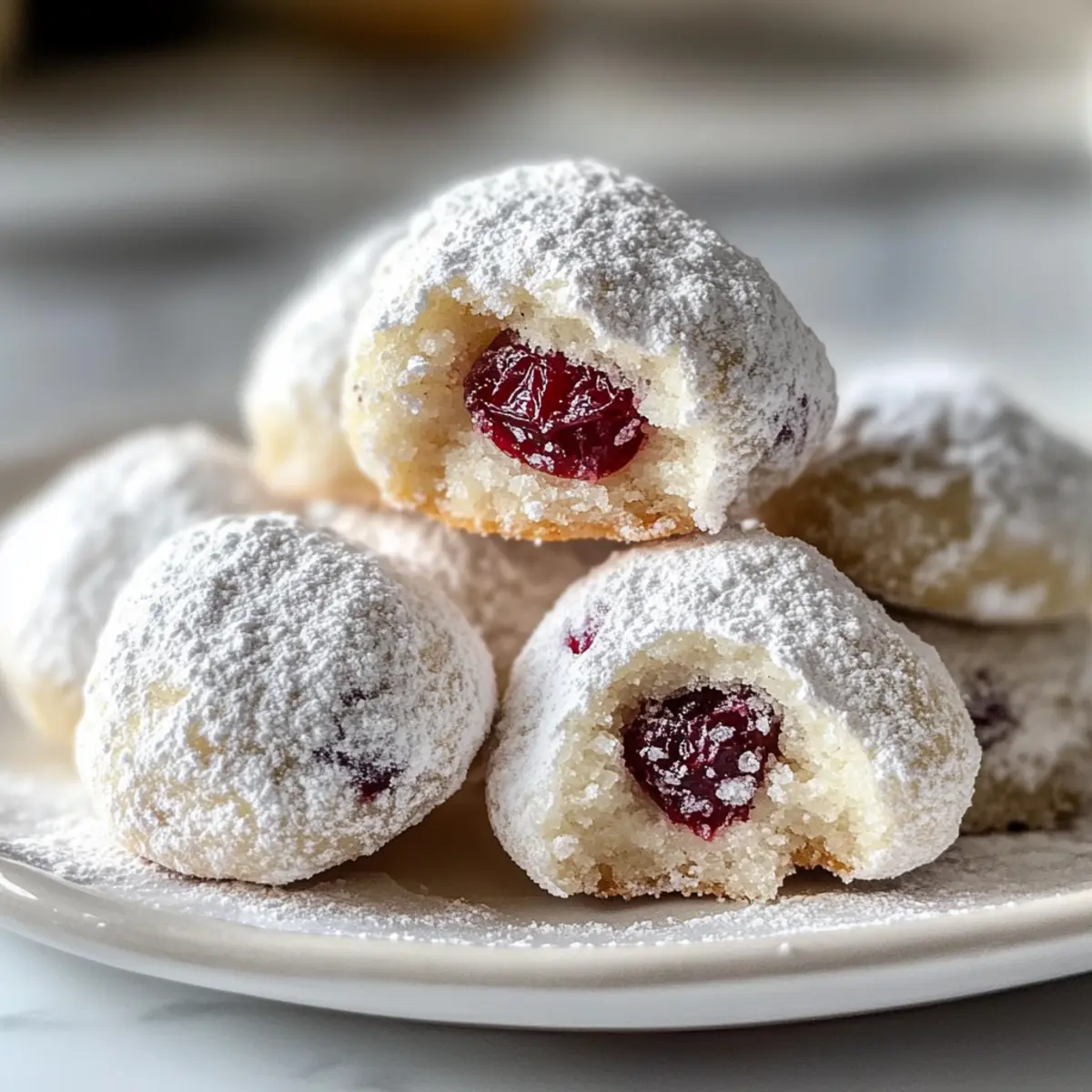 Kirschen-Schneeball-Kekse: Himmlische Versuchung